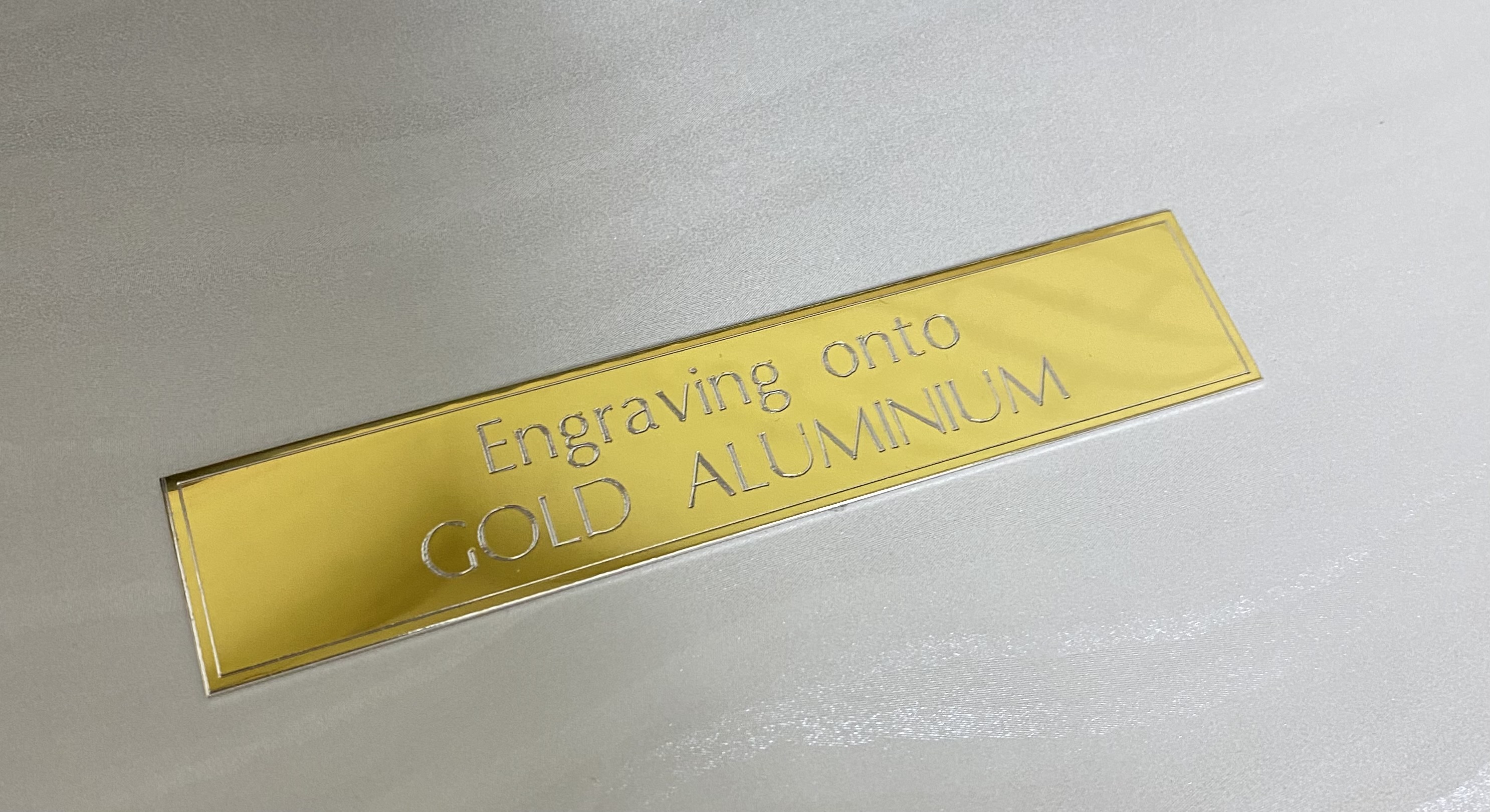 Mirror Gold Aluminum Engraved Canberra Trophy Centre