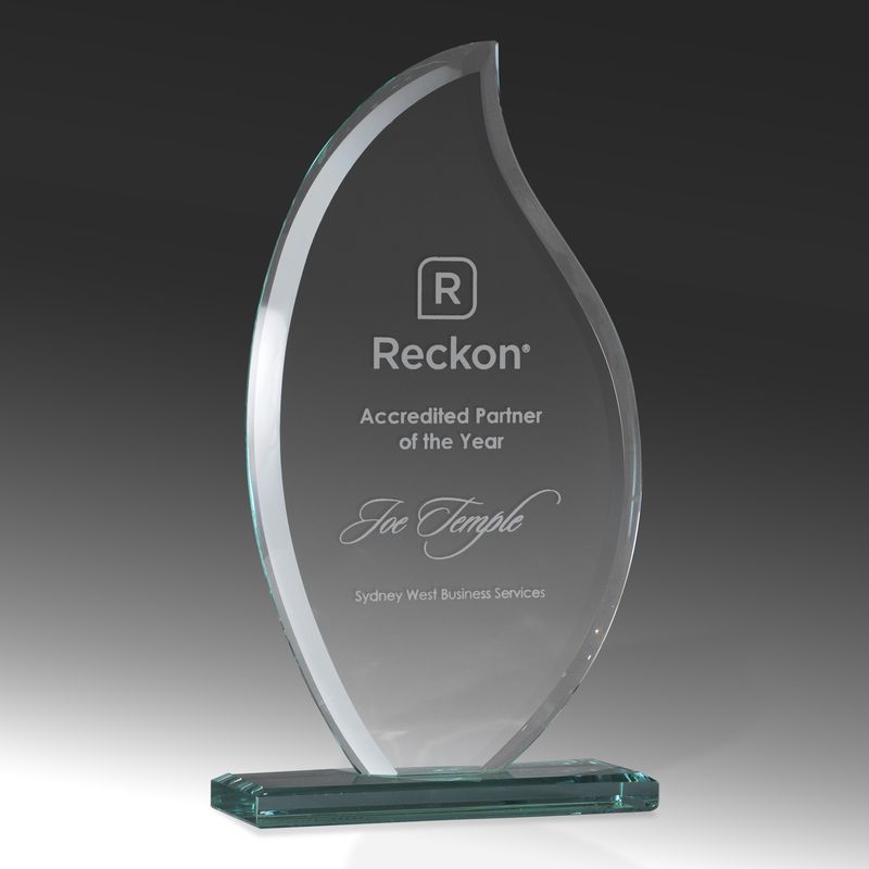 Jade Glass Flame Glass Award 197mm