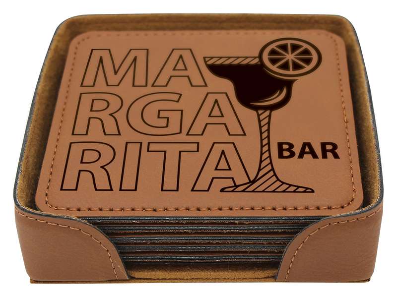 Leatherette Coaster Set