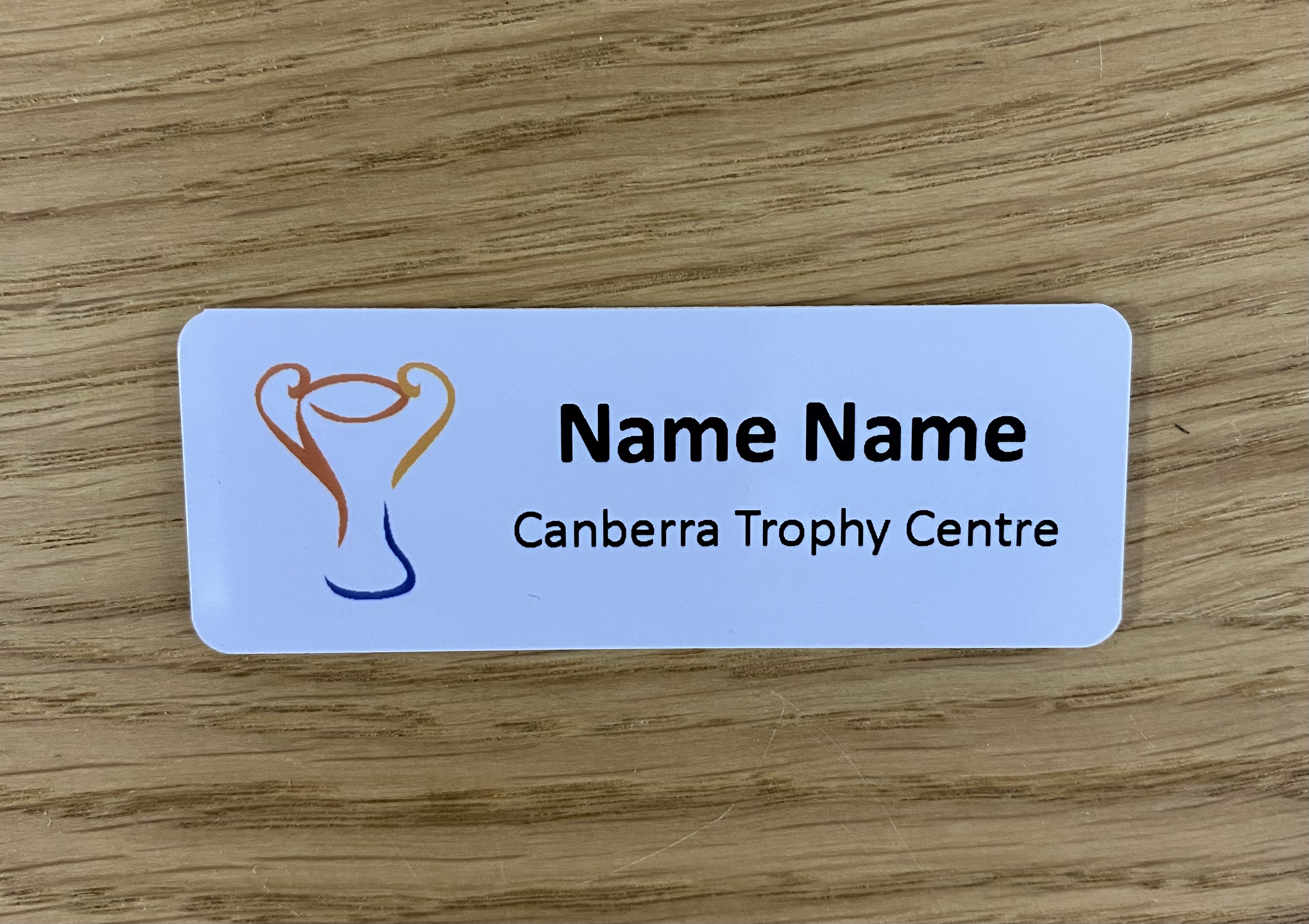 NAME BADGE WHITE FLAT