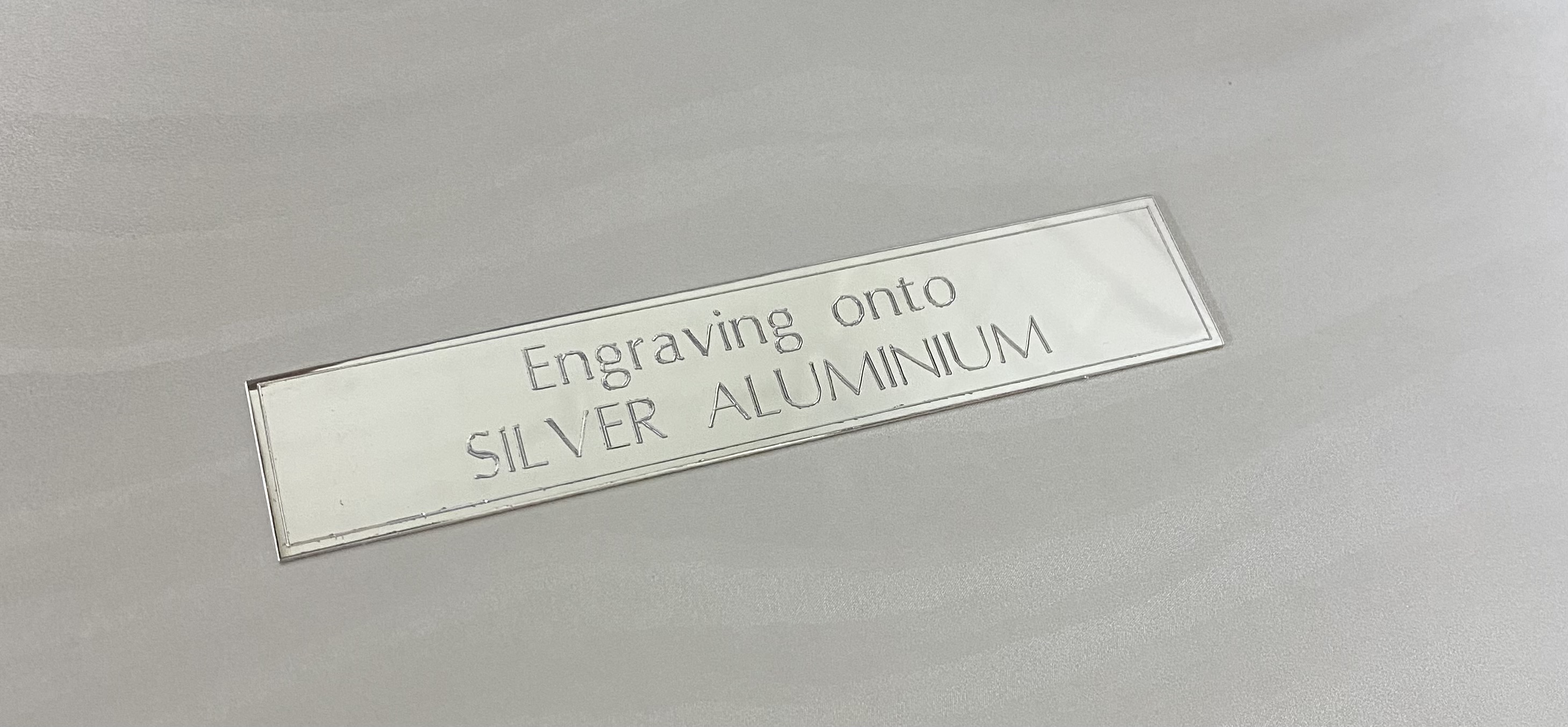 Mirror Silver Aluminum – Engraved
