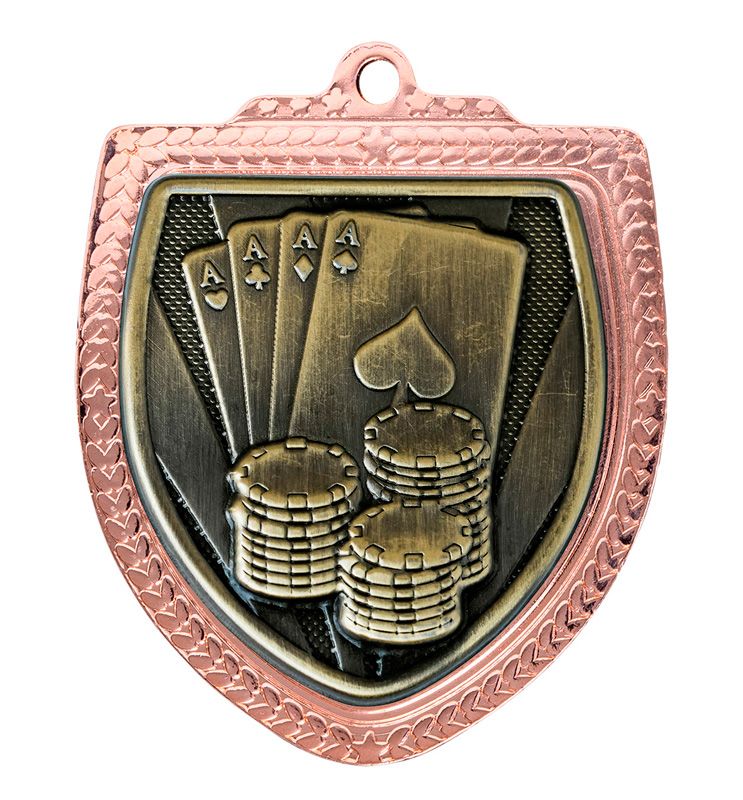 Shield Poker Gold Medal 80mm