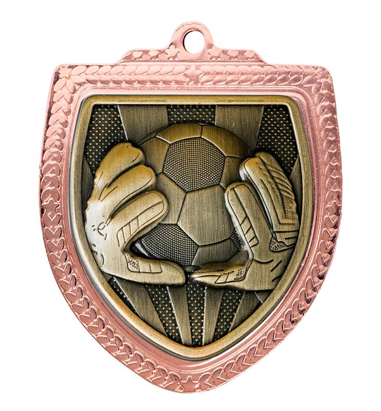 Shield Football Goalkeeper Gold Medal 80mm